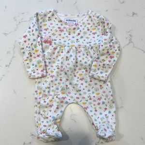 JoJo Maman Bebe Footed Floral Pajamas